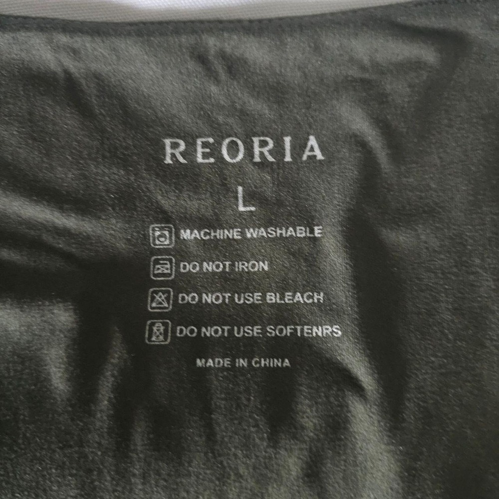 Reoria Women's Gray/Green Sweetheart Neck Long Sleeve Thong Bodysuit Size Large - Picture 5 of 8